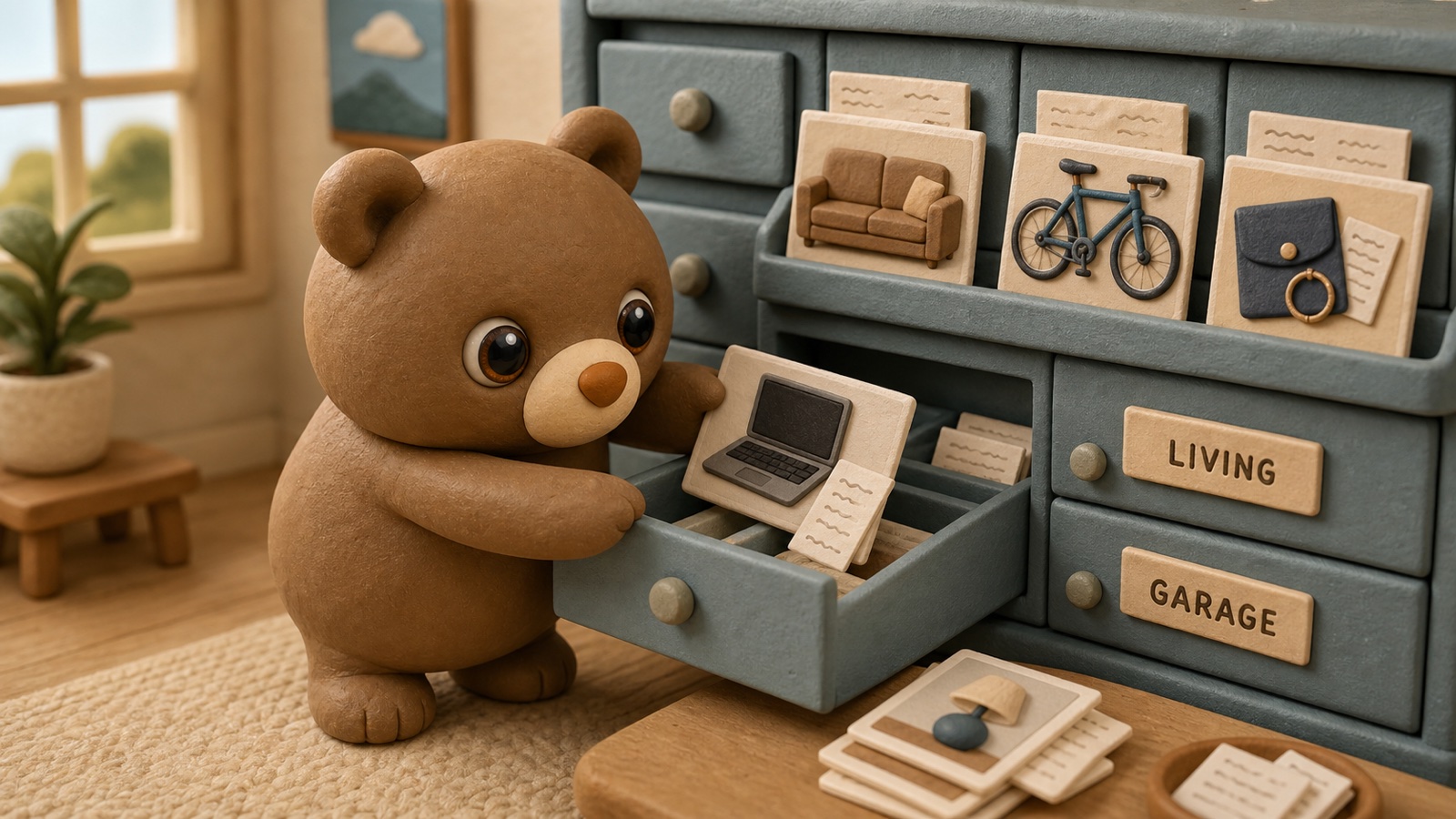 A calm room-by-room home inventory system.
